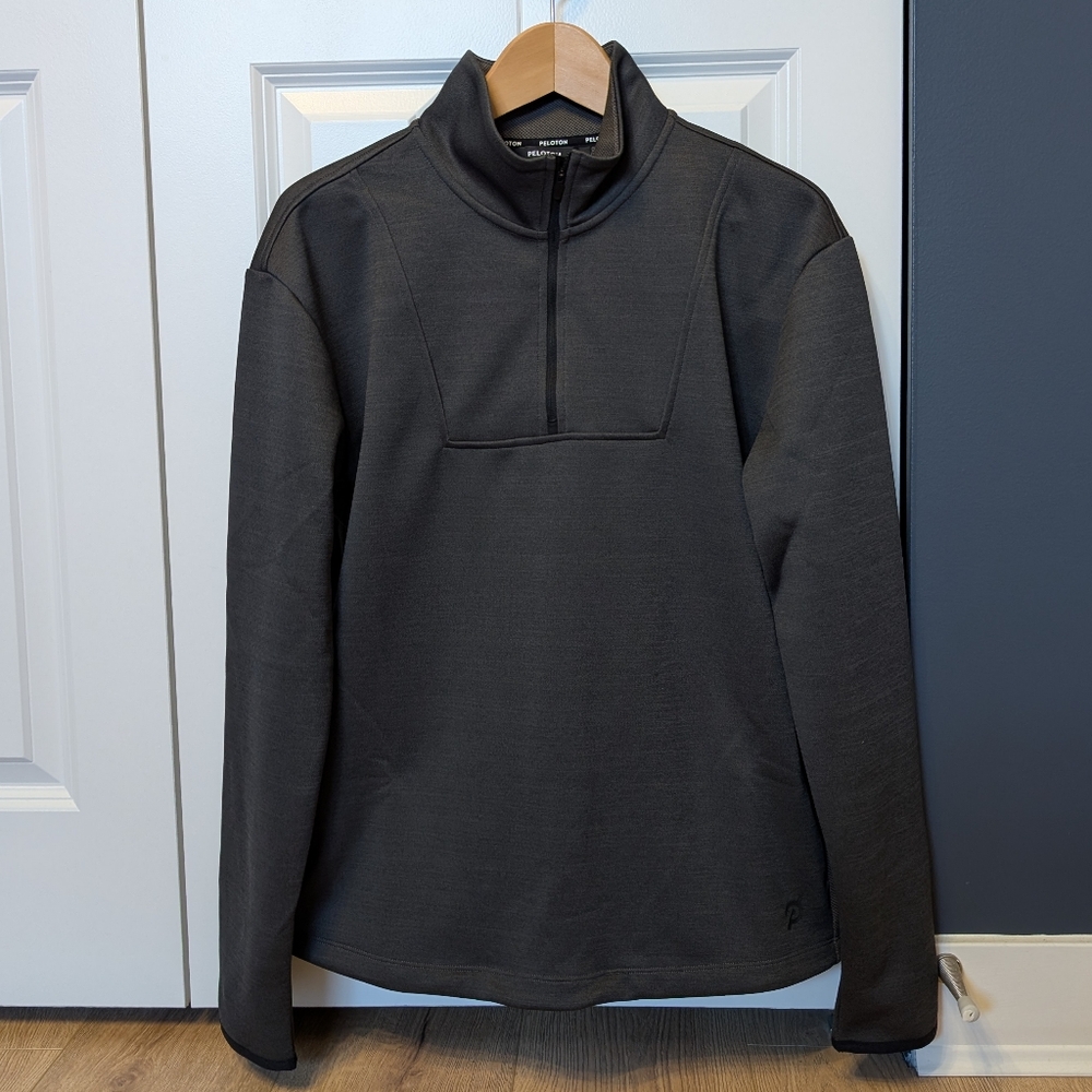 NWT Peloton Bungee Quarter Zip Pullover Fleece Size S Grey